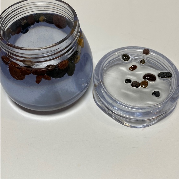Puddin Jar Small Resin Semi Clear Rock Homemade Screw Lid Container NWOT - Picture 3 of 16